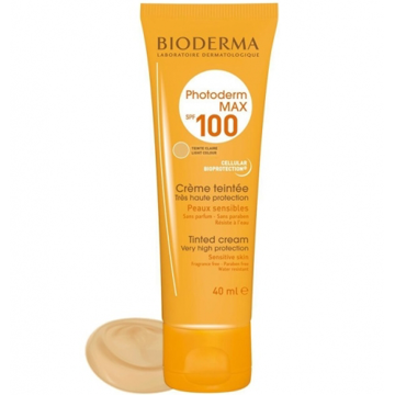 کرم ضدآفتاب بیودرما مدل فتودرم مکس رنگی بژ روشن SPF100 